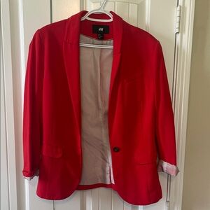 H&M Bold Red Women's Blazer
